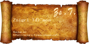 Zsigri Tímea névjegykártya